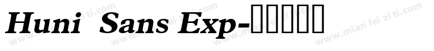 Huni  Sans Exp字体转换